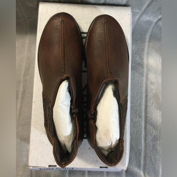 Josef Seibel Brown Leather Ankle Boots EU 36 US 5 to 5.5 - Picture 5 of 12